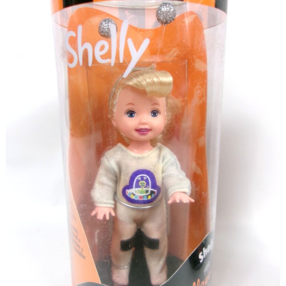 Vintage 2000 Barbie Shelly Halloween Doll Space Alien Costume Blonde 50913 New